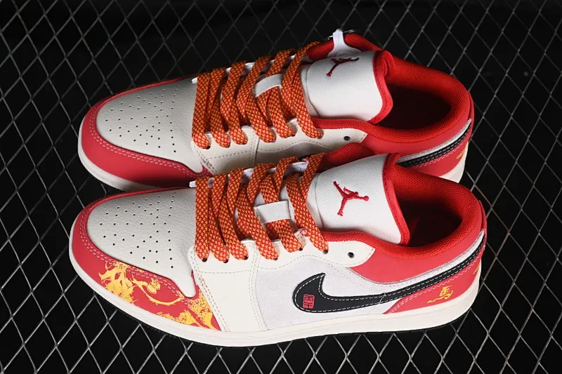 All categories Air Jordan Jordan series basketball shoes Air Jordan 1 Low High-end customized low-top sneakers Air Jordan 1 Low AJ1 Joe 1 Year of the Horse limited edition Immediate success High-end customized low-top retro basketball shoes HT5088-641